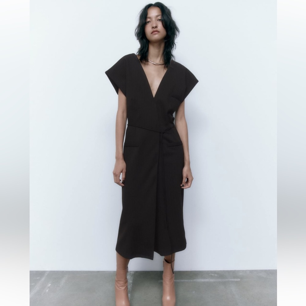 PINSTRIPE black ZARA DRESS